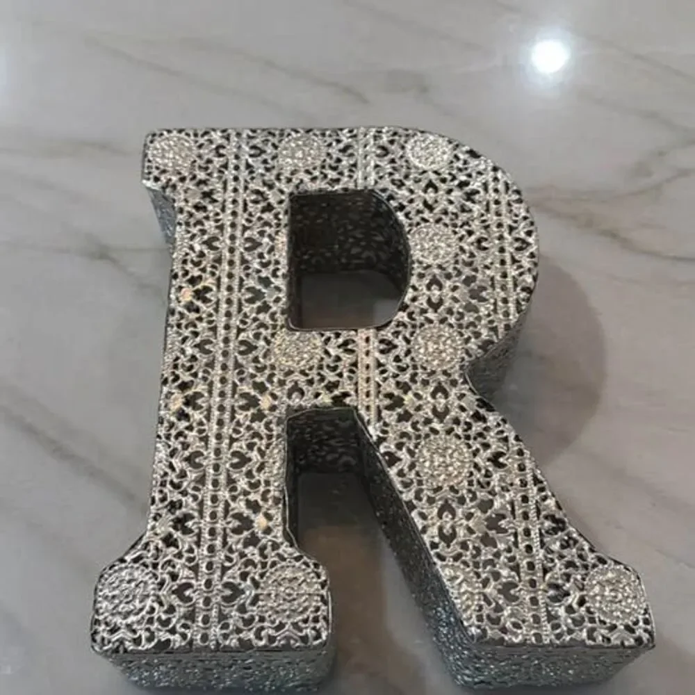 Decorative Letter “R” Wall or Shelf Decor – Set of 2 Monogram Letters